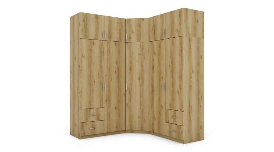 Szafa narożna 189x240 cm dąb grand naturalny – Corvado | eMeblast