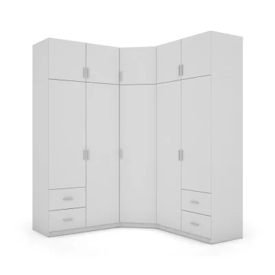 Szafa narożna 189x240 cm biel – Corvado | eMeblast