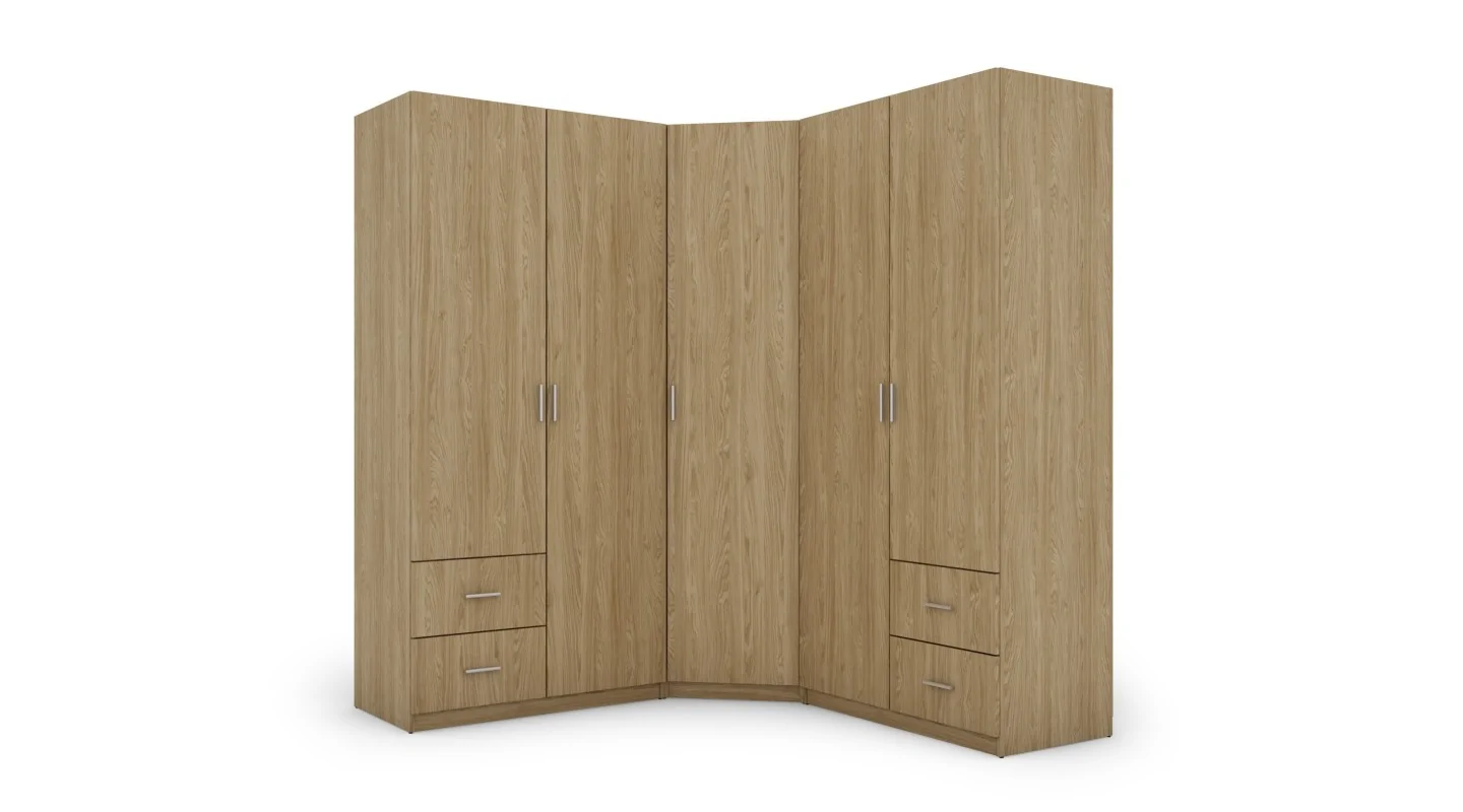 Szafa narożna 189x214 cm dąb olejowany – Cornero | eMeblast
