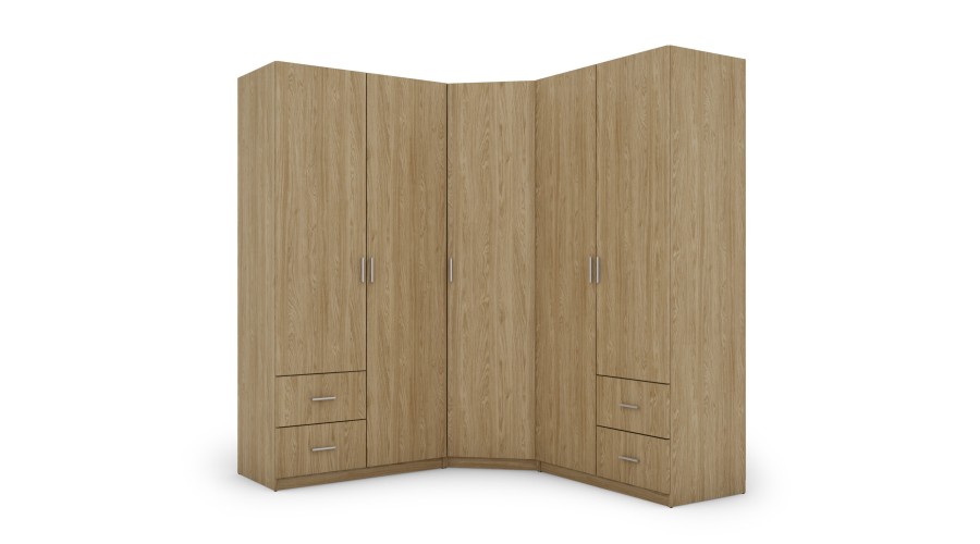 Szafa narożna 189x214 cm dąb olejowany – Cornero | eMeblast