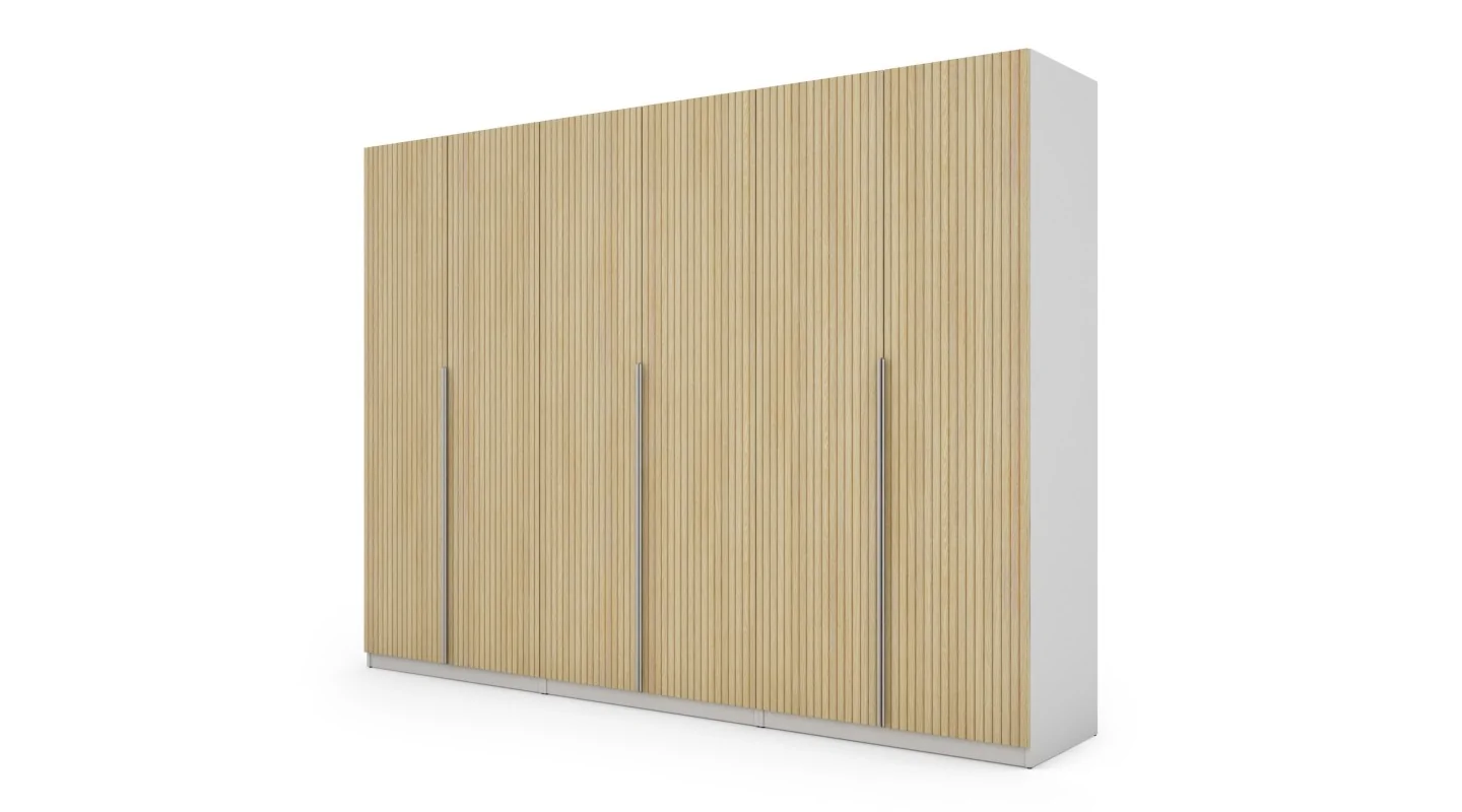 Szafa 300x220 cm biel dąb gaja lamele – Modulor | eMeblast