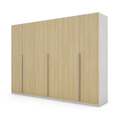 Szafa 300x220 cm biel dąb gaja lamele – Modulor | eMeblast