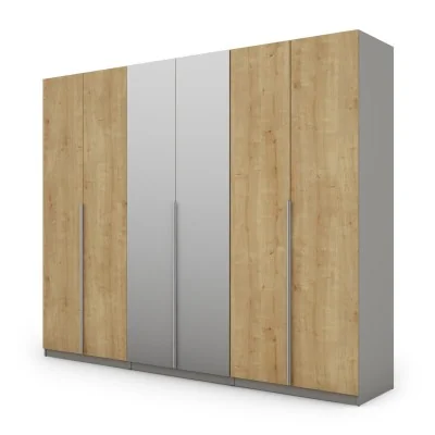 Szafa 282x230 cm szary hamilton lustro – Selvaris | eMeblast