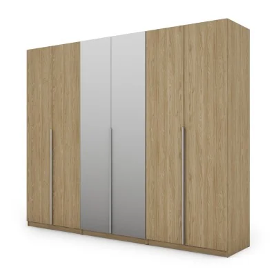 Szafa 282x230 cm dąb olejowany lustro – Selvaris | eMeblast