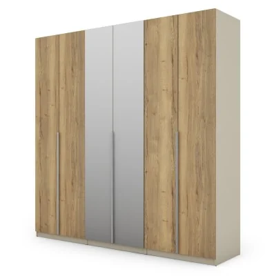 Szafa 240x240 cm kaszmirowy beż dąb halifax lustro – Vantor | eMeblast