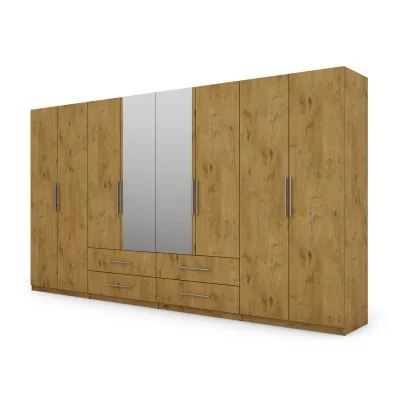 Szafa 400x220 cm dąb lancelot lustro – Luvano | eMeblast