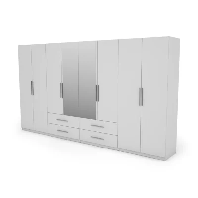 Szafa 400x220 cm biel lustro – Luvano | eMeblast