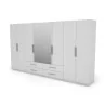 Szafa 400x220 cm z lustrem biel – Luvano