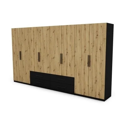 Szafa 400x220 cm czarny dąb artisan – Luvano | eMeblast