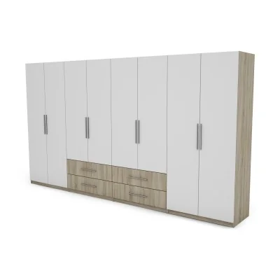 Szafa 400x220 cm sonoma jasna biel – Luvano | eMeblast