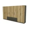 Szafa 400x220 cm grafit dąb grand naturalny – Luvano