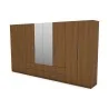 Szafa 400x220 cm z lustrem wiśnia porto – Luvano