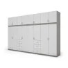 Szafa 380x240 cm szary platynowy biel – Melvio