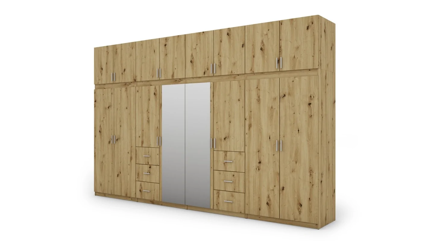 Szafa 380x240 cm artisan lustro – Melvio | eMeblast