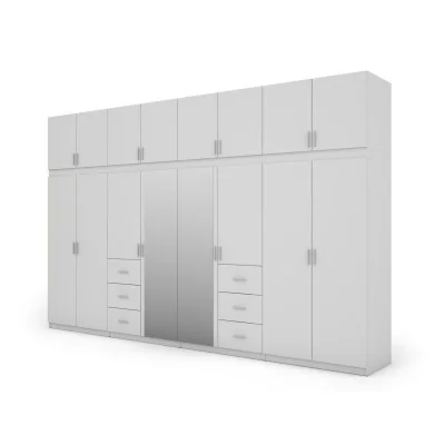 Szafa 380x240 cm biel lustro – Melvio | eMeblast