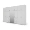 Szafa 380x240 cm z lustrem biel – Melvio