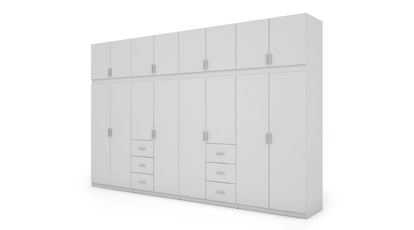 Szafa 380x240 cm biel – Melvio | eMeblast Szafa 380x240 cm biel – Melvio | eMeblast