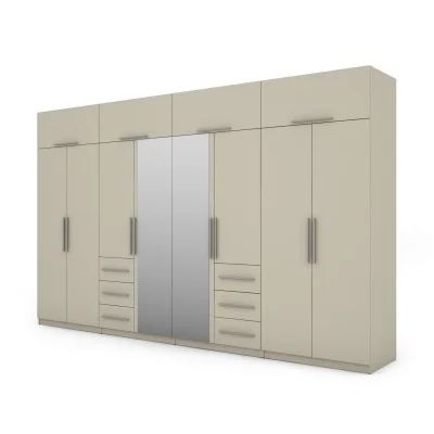 Szafa 360x220 cm kaszmirowy beż lustro – Sorelo | eMeblast