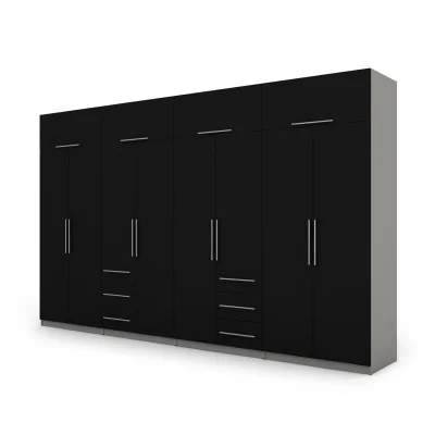 Szafa 360x220 cm szary jasny czarny – Sorelo | eMeblast
