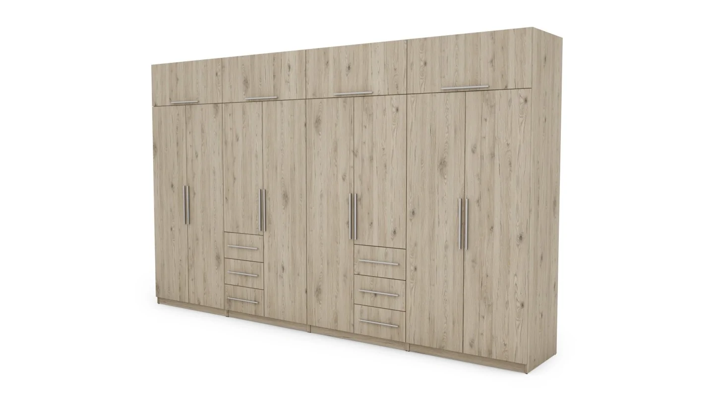 Szafa 360x220 cm dąb bordeaux – Sorelo | eMeblast Szafa 360x220 cm dąb bordeaux – Sorelo | eMeblast