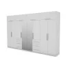 Szafa 360x220 cm z lustrem biel – Sorelo