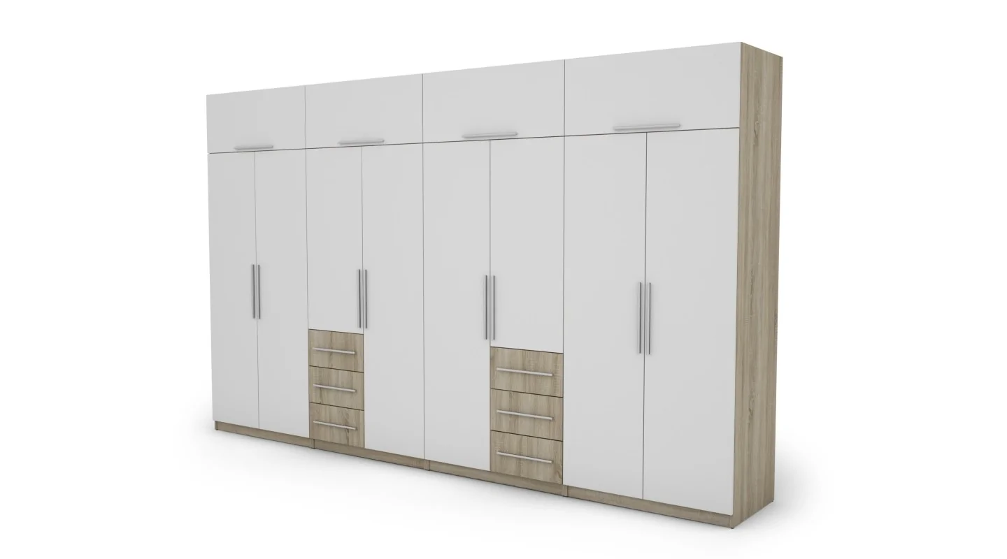 Szafa 360x220 cm sonoma jasna biel – Sorelo | eMeblast