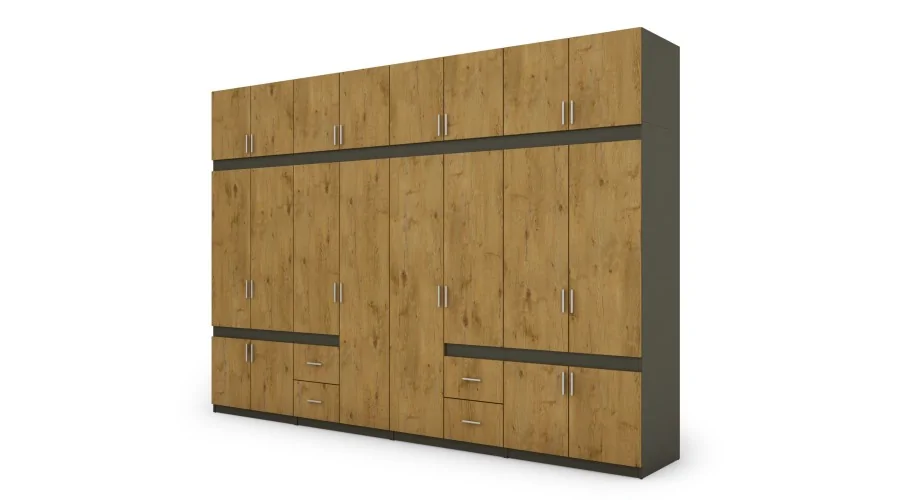 Szafa 340x240 cm grafit dąb lancelot – Maxora | eMeblast Szafa 340x240 cm grafit dąb lancelot – Maxora | eMeblast