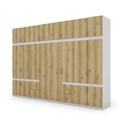 Szafa 340x240 cm biel dąb grand naturalny – Maxora | eMeblast
