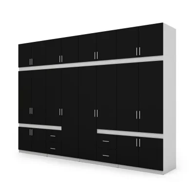 Szafa 340x240 cm biało czarna – Maxora | eMeblast