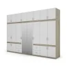 Szafa 340x240 cm z lustrem sonoma jasna biel – Maxora
