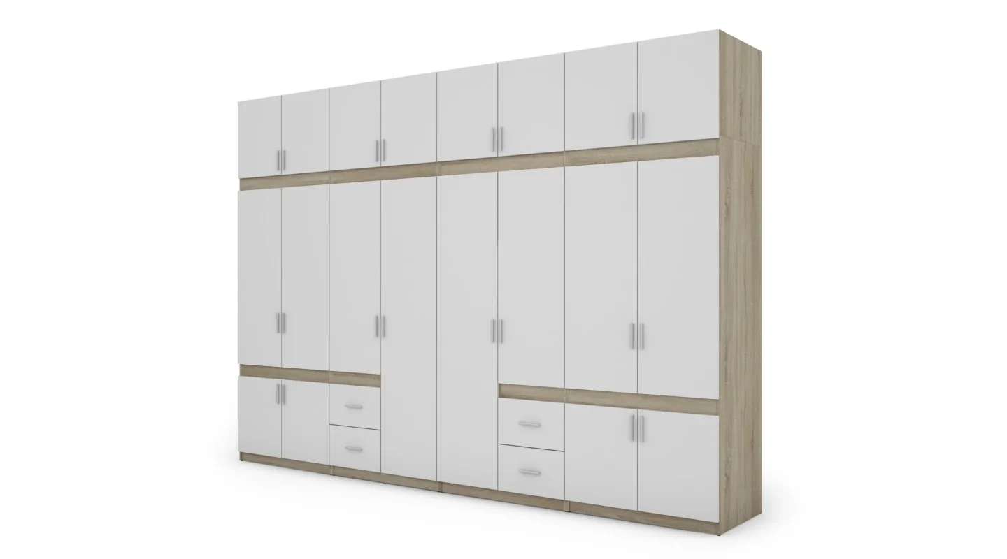 Szafa 340x240 cm sonoma jasna biel – Maxora | eMeblast