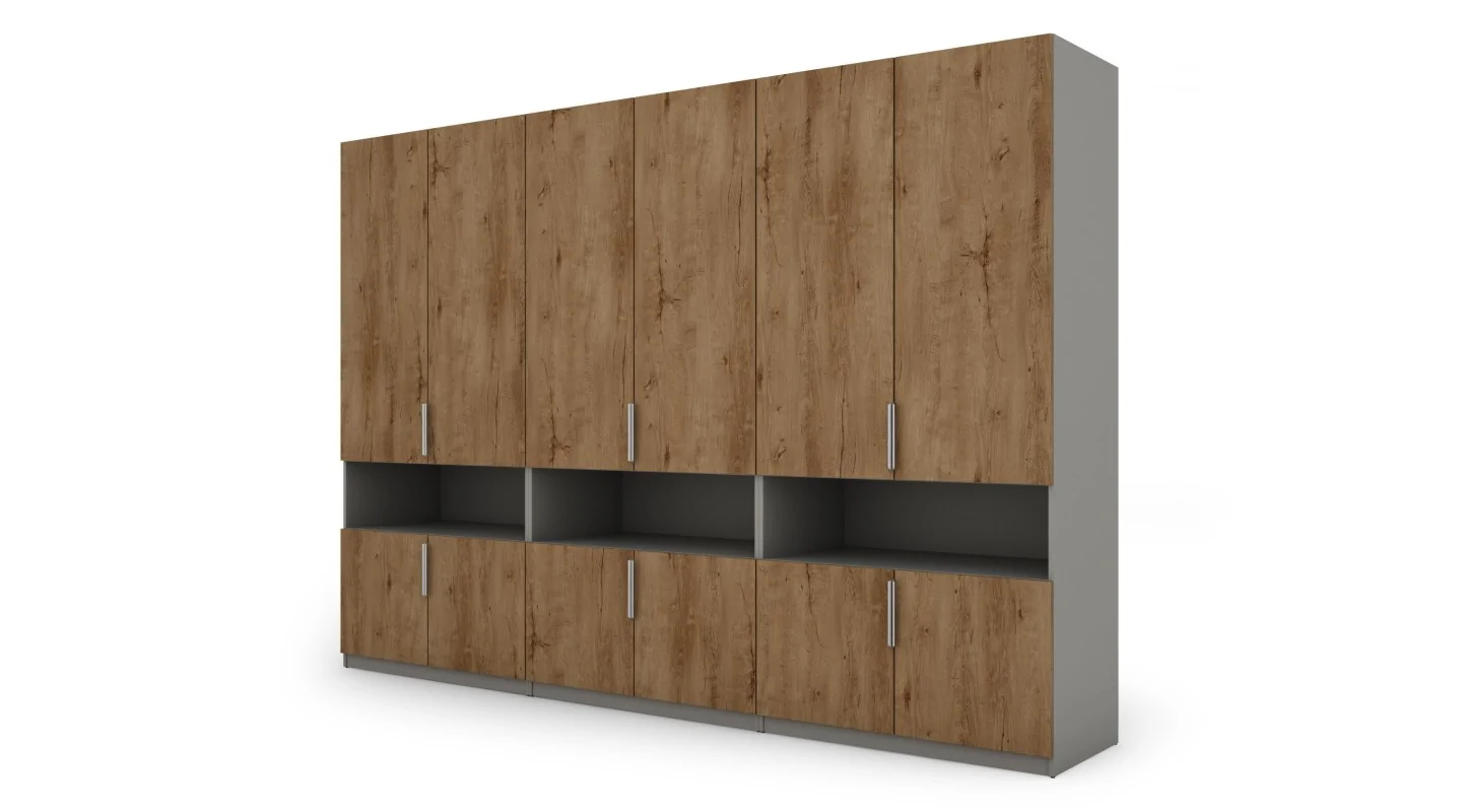 Szafa 330x230 cm szary platynowy dąb lefkas – Expono | eMeblast