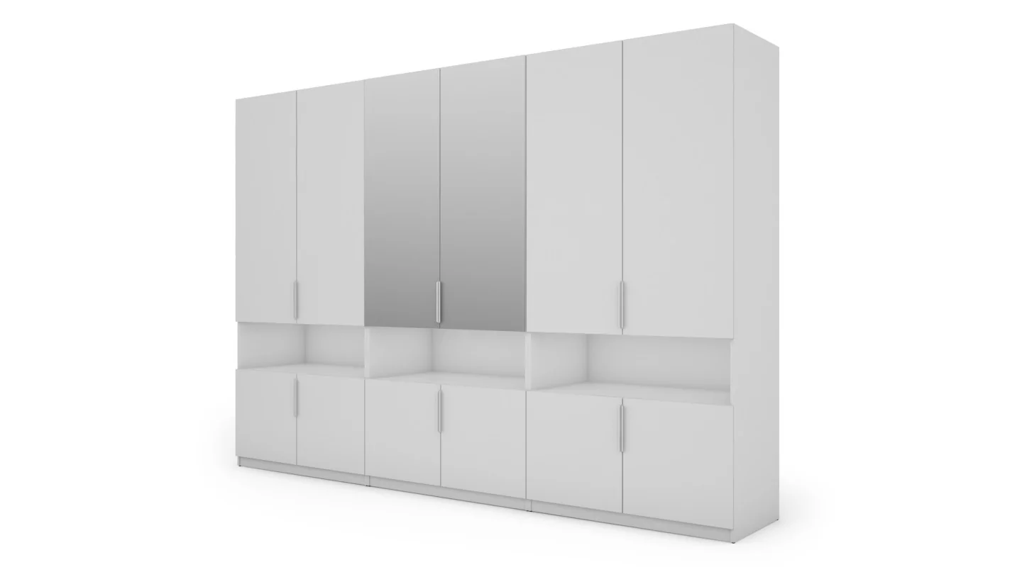 Szafa 330x230 cm biała lustro – Expono | eMeblast Szafa 330x230 cm biała lustro – Expono | eMeblast