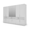 Szafa 330x230 cm z lustrem biała – Expono