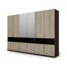 Szafa 330x230 cm z lustrem sonoma jasna ciemna – Expono