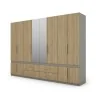 Szafa 320x230 cm z lustrem szary platynowy dąb olejowany – Accessa