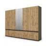 Szafa 320x230 cm z lustrem grafit dąb wotan – Accessa
