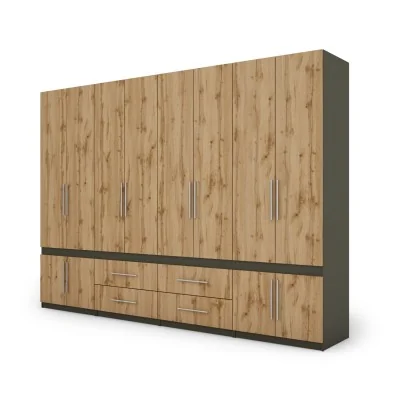Szafa 320x230 cm grafit dąb wotan – Accessa | eMeblast