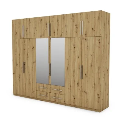 Szafa 300x240 cm dąb artisan lustro – Alturo | eMeblast