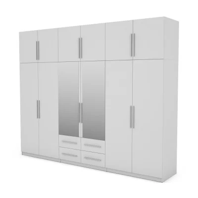 Szafa 300x240 cm biała lustro – Alturo | eMeblast