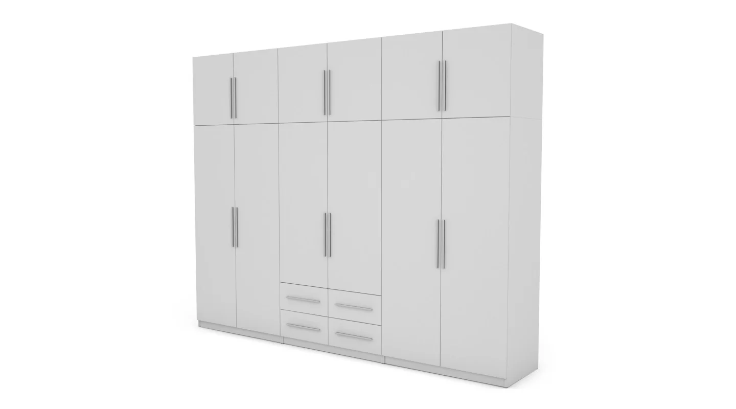 Szafa 300x240 cm biała – Alturo | eMeblast Szafa 300x240 cm biała – Alturo | eMeblast
