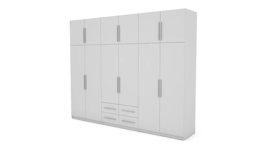 Szafa 300x240 cm biała – Alturo | eMeblast Szafa 300x240 cm biała – Alturo | eMeblast