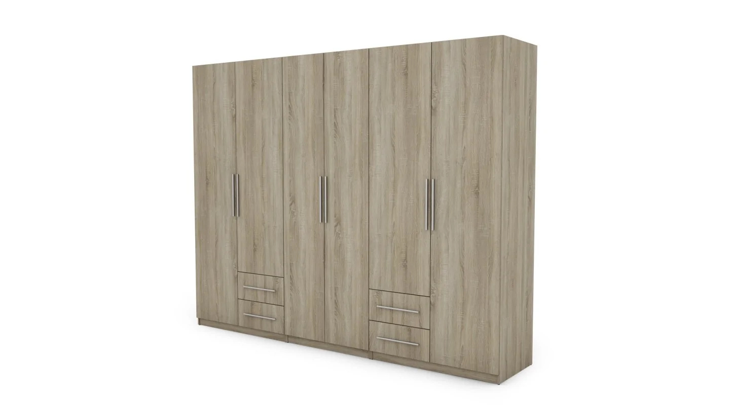 Szafa 280x220 cm sonoma jasna – Hedron | eMeblast Szafa 280x220 cm sonoma jasna – Hedron | eMeblast