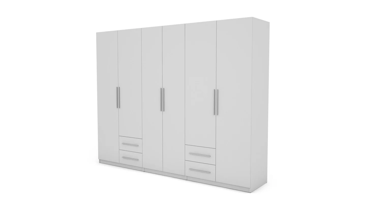Szafa 280x220 cm biała – Hedron | eMeblast