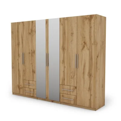 Szafa 280x220 cm dąb wotan lustro – Hedron | eMeblast