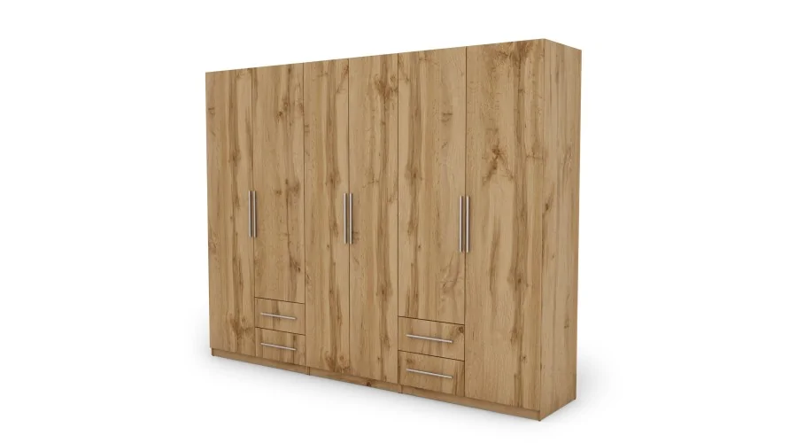 Szafa 280x220 cm dąb wotan – Hedron | eMeblast Szafa 280x220 cm dąb wotan – Hedron | eMeblast