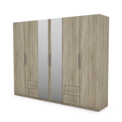Szafa 270x220 cm sonoma jasna lustro – Dorsen | eMeblast