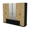 Szafa 270x220 cm z lustrem czarny dąb artisan – Dorsen