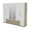 Szafa 270x220 cm z lustrem sonoma jasna biel – Dorsen