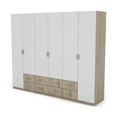 Szafa 270x220 cm sonoma jasna biel – Dorsen | eMeblast
